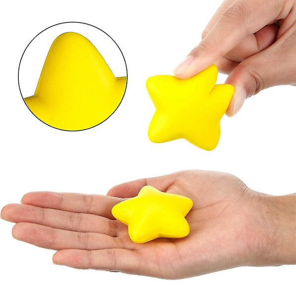 30 stjärnformade stressbollar i bulk, stressavlastande bollar, miniskumstressbollar för skolkarnvalspriser, st