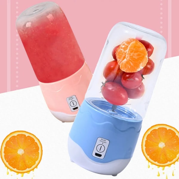 400 ml bärbar mixer, elektrisk juicepresskopp fruktjuice mixer, USB-laddningsbar stativblandare (gul)