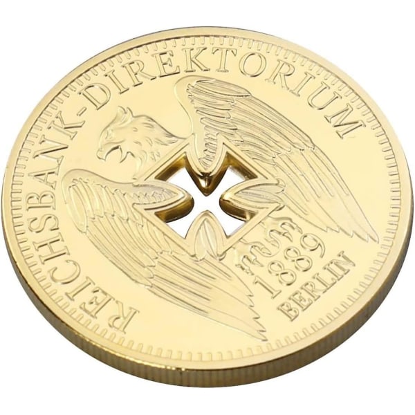 Deutsche Kaiserbank Jubileumsutmaning Värdefullt guldpläterat myntdekoration hantverksmyntmärke