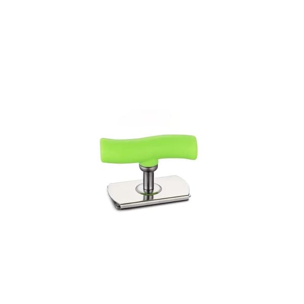 Justerbar krukkeåbner i rustfrit stål, låg, flaskeåbner, køkkentilbehør, dåseåbner 3-9,5 cm (grøn)