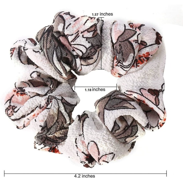 Chiffonhårband, 16 st blandade färger Chiffon blomma hårband elastisk hästsvanshållare