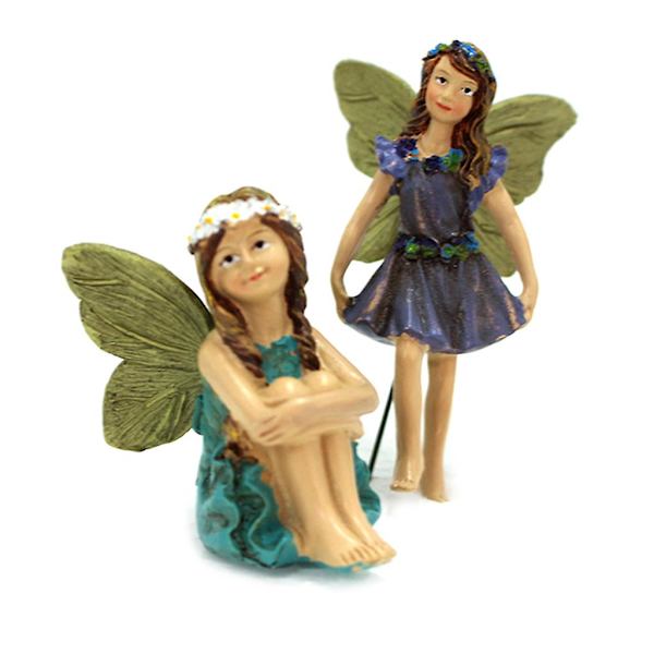 6 st Miniatyrfigurer för Fe Trädgård DIY Hartshantverk Mikro Landskap Dekoration Prydnad