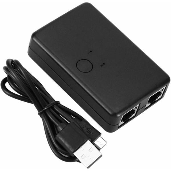 2-ports nätverksbrytare RJ45 nätverksbrytare dator intranät Ethernet nätverkssplitteradapter