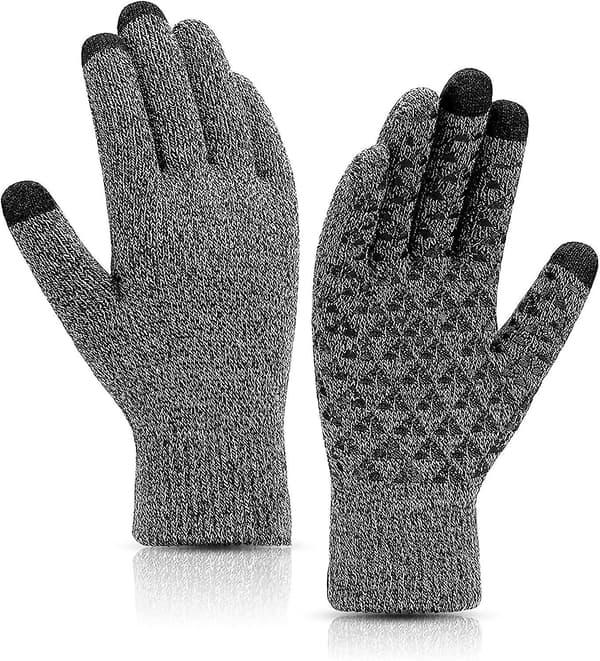 Handskar Män Kvinnor Vinterhandskar Pekskärmshandskar Varma Handskar Stickade Finger S-l (L)