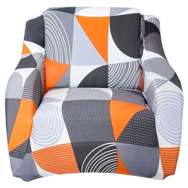 Tryckt 1-sits sofföverdrag i högelastiskt tyg 90-130 cm