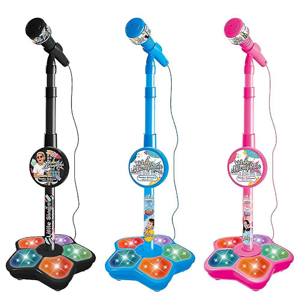 Barn Karaoke Mic Leksaksmikrofon med stativ Söt musikmikrofon Sjungande leksak Barn Pedagogiska leksaker för barn Presenter（C）
