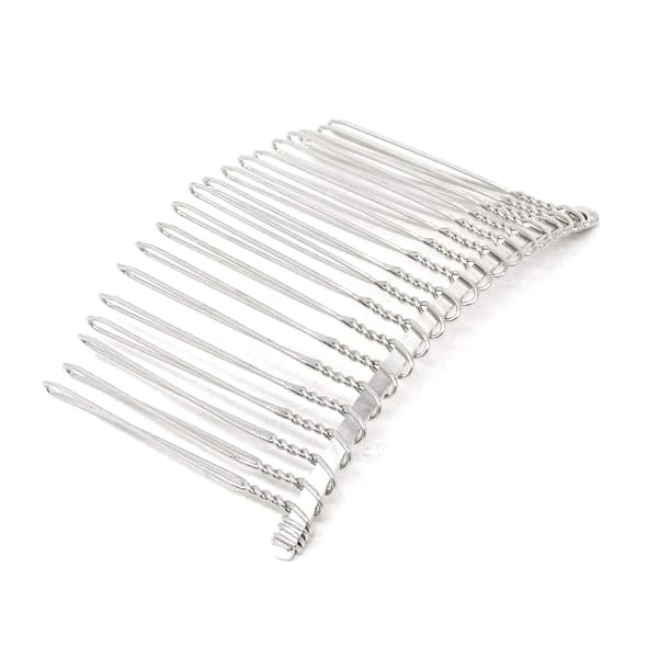 6-pack utsökt DIY hårnåls-hårkam brudslöjekam (20 tänder)