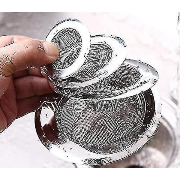 2-pack rostfritt stål sil, Mini diskho sil, Rostfritt stål diskho avlopp filter filter, Filter sil, Dusch, bad eller kök diskho filter