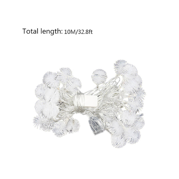Christmas Led Luminous Dandelion Light String 10m 80 Lights Batteri ModelC