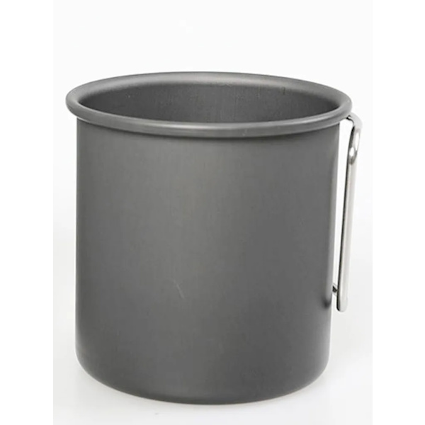 300 ml campingvattenkopp, bärbar utomhus hopfällbar aluminiumkopp för camping picknickvandring (mörkgrå)