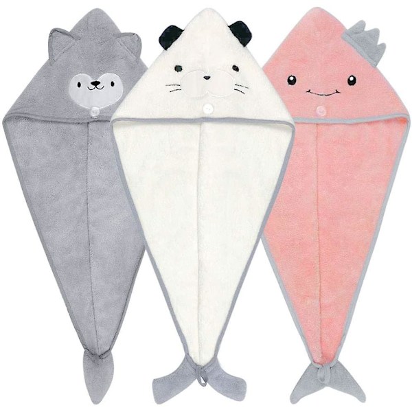 Knappt mikrofiberhanddukar - Dam snabbtorkande bandanas, 3-pack (9,4 x 24,4 tum)