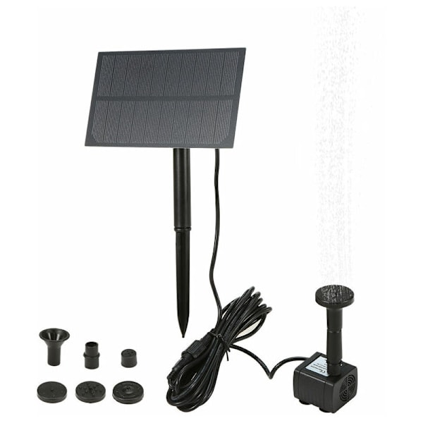 Solardriven fågelbad fontän med panel DIY fågelbad väggmonterad nedsänkbar vattenpump plug-in bergspump för akvarium trädgård pool akvarium