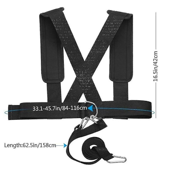 Träningsbälte Släde Sele Däck Dragrep Trainer Resistance Belt Vest-1