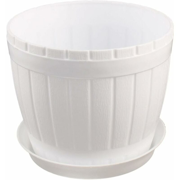 Sourcing map Blomkruka Växt Ört Plast Cylinder Grönsak Hem Trädgård Vit?