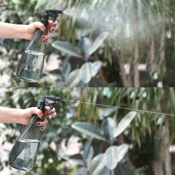 Vattensprayflaska, 1L plastflaskor Vattensprayflaska Transparent sprayflaska Tom Trigger Återfyllbar sprayflaska, grön