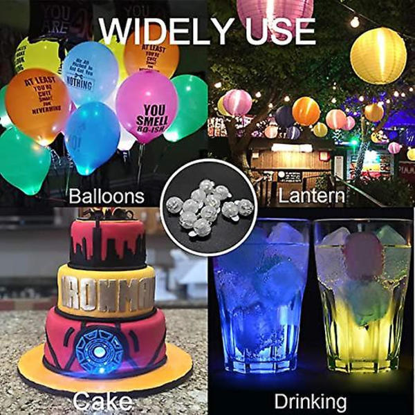 50st flerfärgade led ballongljus för papperslykta påskägg Pumkin Födelsedagsfest Bröllopsdekoration