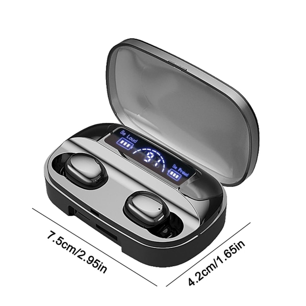 Trådlösa hörlurar Ultralätta med case Running Hängande hals Cool Transparent Tung bas Bluetooth 5.2 Power Display Brusreducerande trådar