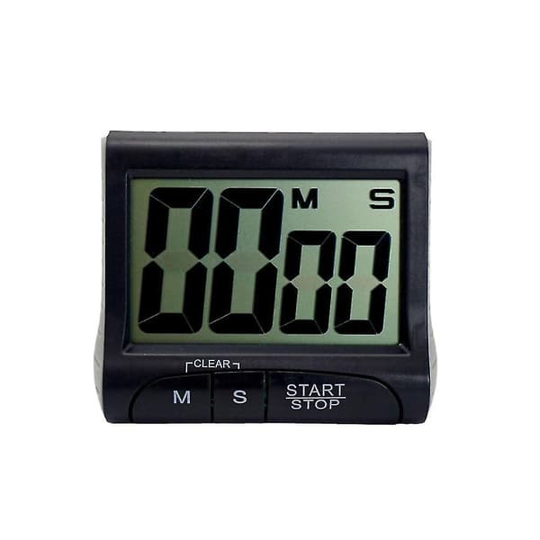 Bärbar digital nedräkningstimer Klocka Stor LCD-skärm Alarm för kök Kock Stor LCD Digital Kök Matlagningstimer