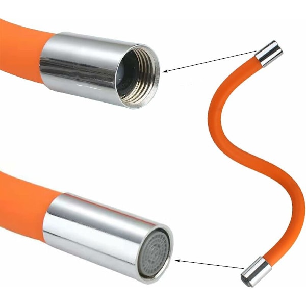 Flexibel kökskranförlängningsslang för kökskran roterbar stänksäker kranförlängning 360 graders kranförlängning (30cm)T-Audace