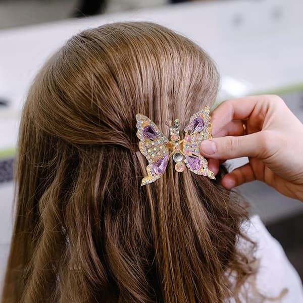 Rörlig Fjärilshårnål Violett