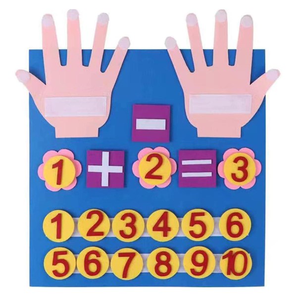 Felt board finger number math toys teach children early education toys digital enlightenment education