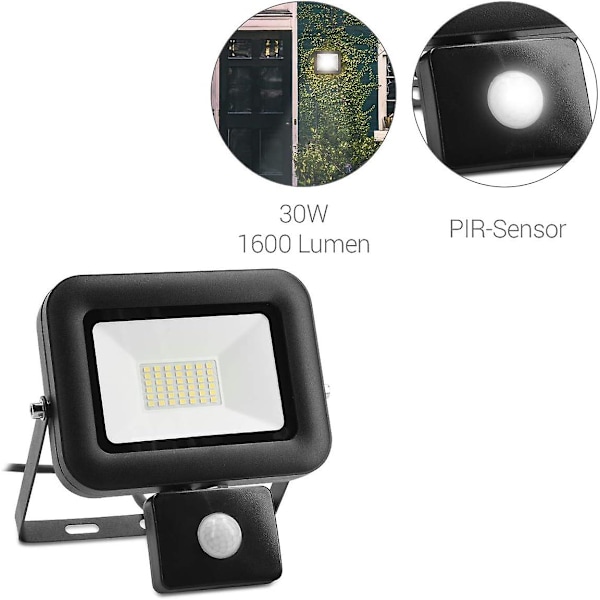 Led Super Bright Utomhus Säkerhetsljus 30w