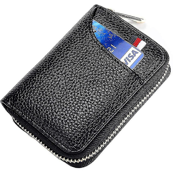 Kreditkortsinnehavare Rfid Blocking Wallet Läder -1