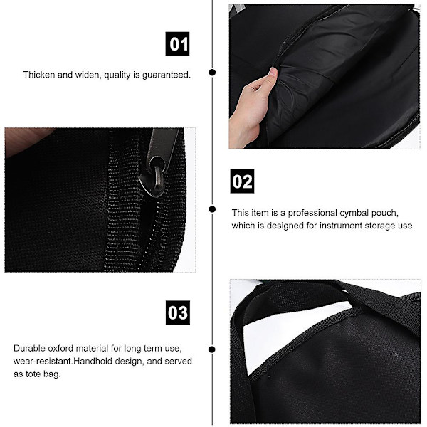 Slitstark instrumentförvaringsväska Cymbalväska Tote Pouch Instrumentväska