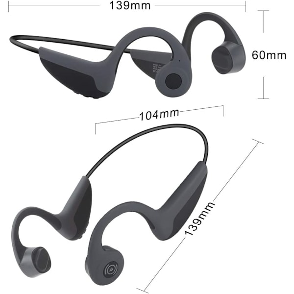 Bluetooth-benledningsheadset med mikrofon