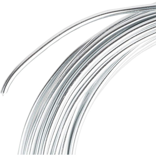Gör-det-själv smyckestråd - Aluminiumtråd - Gör-det-själv tråd - Diameter 2 mm - Längd 10 m - Silver