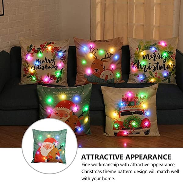 Julbelysning LED Kuddfodral Heminredning Kuddfodral Soffa Blinkande