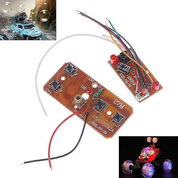 4-kanals fjärrkontroll 27mhz kretskort pcb sändare mottagare kort för rc bil hfmqv