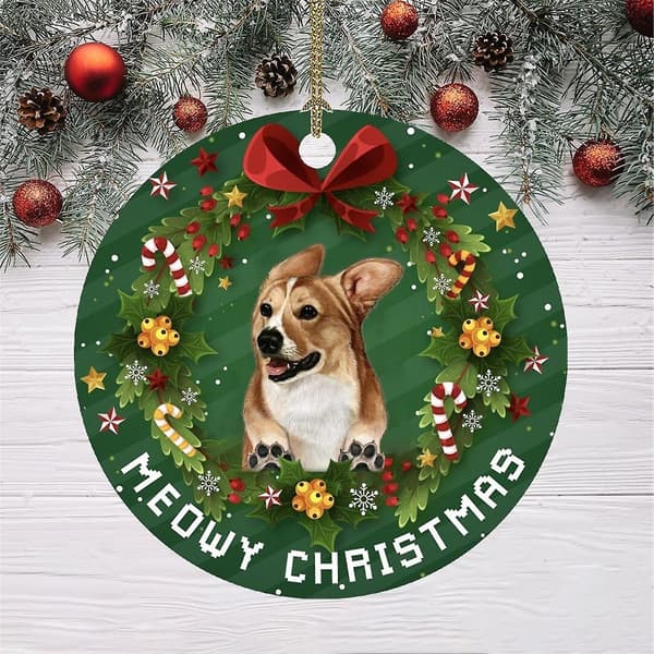 Julpynt med rolig hunddesign - Hängande julgranspynt