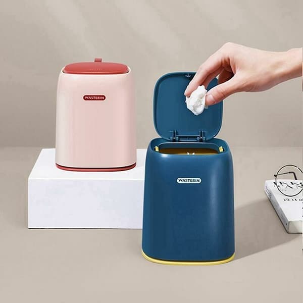Mini skrivbords papperskorg badrum sovrum kontor kök papperskorg-a
