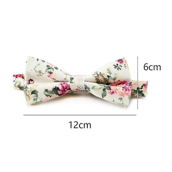 Herr Bow Tie i Bomull med Blommönster (4)