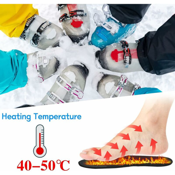 Lämmitetty pohjallinen, thermal , USB -lämmitetyt pohjalliset, jalkojen lämmittimet hiihtoon/retkeilyyn/vaellukseen/metsästykseen