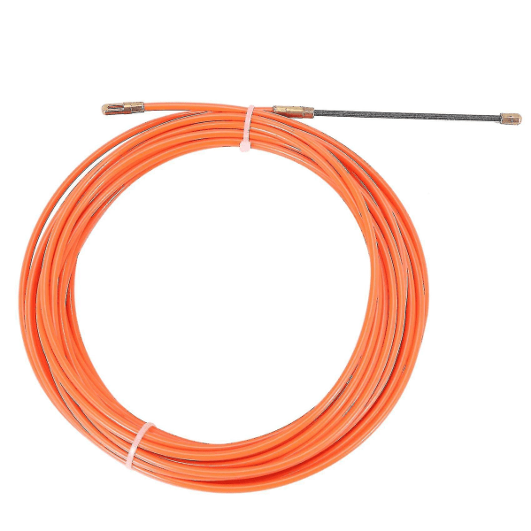 4mm 10 Meter Orange Guide Device Nylon Elkabel Push Avdragare Kanal Snake Rodder Fisktejp Tråd