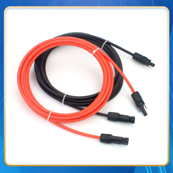Forlængerledning 4mm? Kompatibel på begge sider MC4 Solar Kabel Rød/Sort, inklusiv stik 2 x 2m