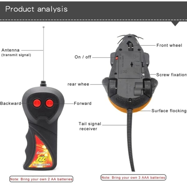 Elektronisk råttmusleksak med fjärrkontroll för katter hundar husdjur