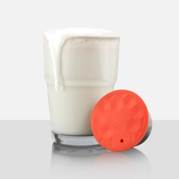 Återanvändbar mjölkkapsel Återfyllbar mjölkskumkapsel i rostfritt stål kompatibel med Dolce Gusto