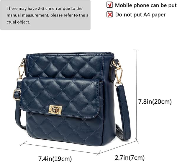 Kvinnors Crossover Väska, Crossbody Handväskor och Handväska Blå