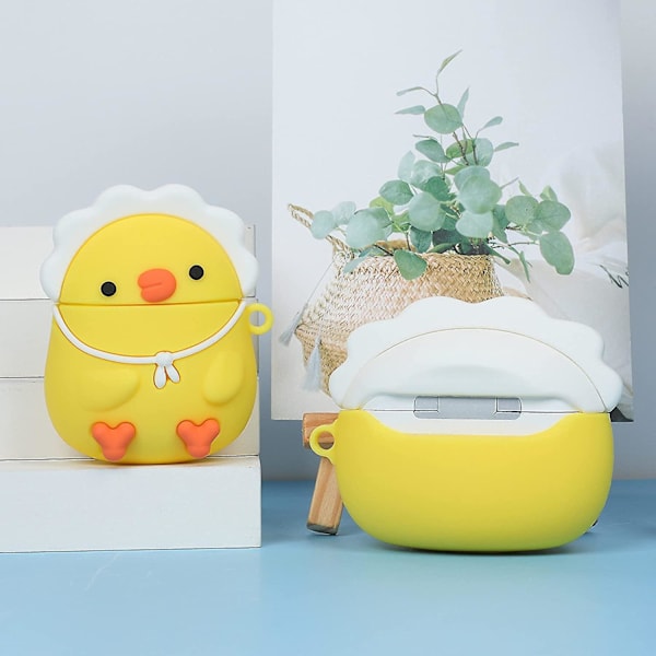 Airpod 2/1 Fodral Djur Cartoon Kawaii Design Cover För Airpods Silikonfodral Air Pods Söt Rolig 3d Kul Mjuk Designer Unik Snygg För Flickor Pojke