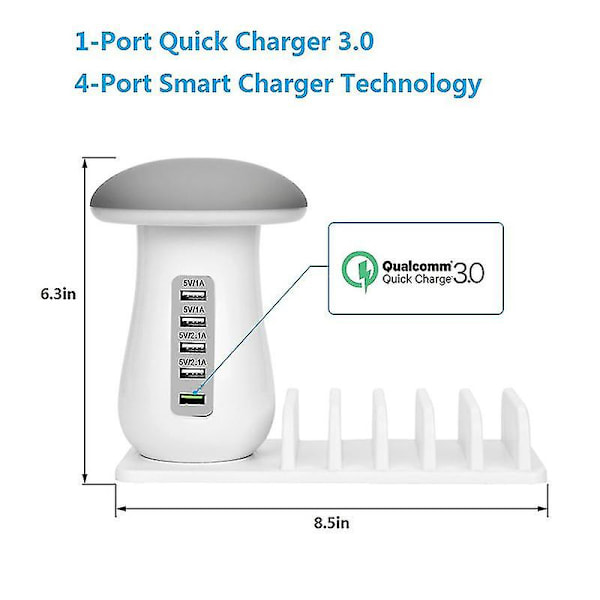 5 st USB Laddningsstation