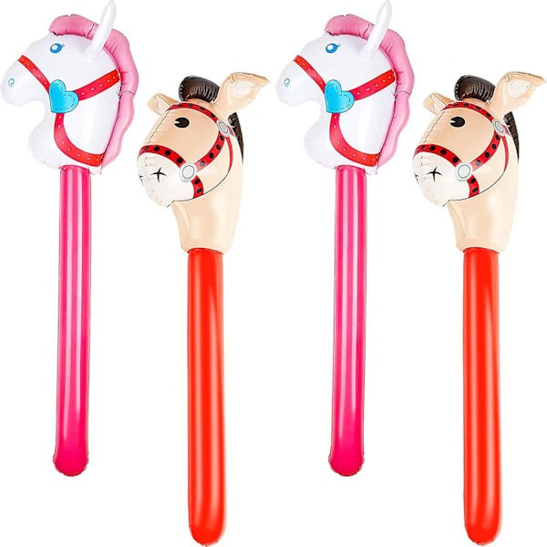 4 kpl Ilmapallohevostikkuja, Balloon Pony Stick jouluun, hevosteemainen syntymäpäiväjuhliin