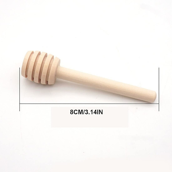 Mini trä honungssked 8cm honungsstick sylt klassisk lyftare 20-pack
