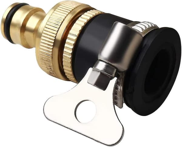 2-delt rund krantilkobling, 1/2\" til 3/4\" diameter messing slangekoblinger, universell slangekranadapter