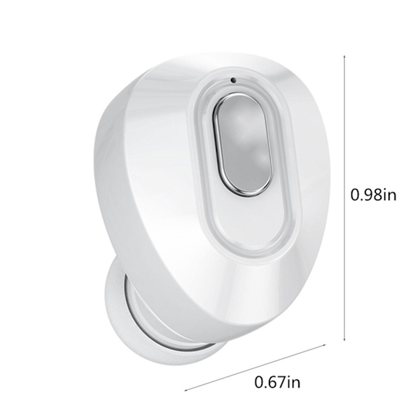 Bluetooth-headset Super Small Invisible Mini Sports Headset Bil Headset Single Ear In-ear 5.2 Trådlöst headsetVit
