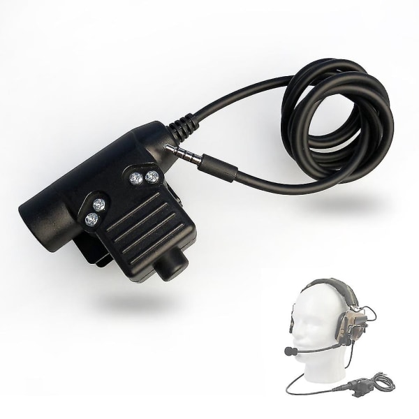 U94 Ptt-headset militär adapter för Z-tactical för telefon mobiltelefon 3,5 mm-kontakt