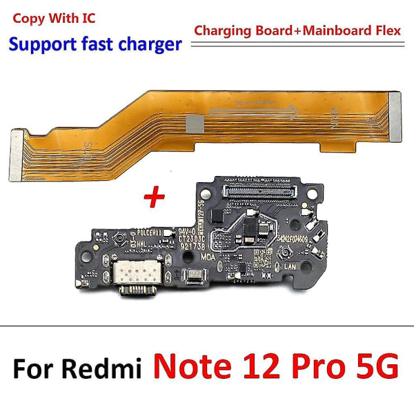 Ny reparation USB-laddningsport Dock Board Connector Main Fpc Motherboard Flex Cable för Redmi Note 9 10 7 Pro 10s 11 4g 5g 8 Snabb（12 Pro 5G USB Main）