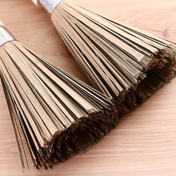 Långskaftad rengöringsborste för bambu och hushållskök